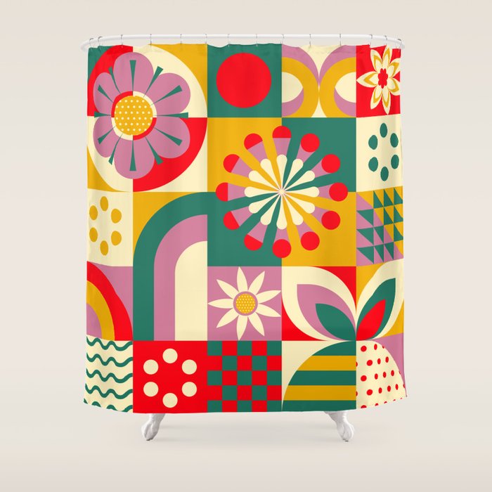 Red Flower  Shower Curtain Gallery Image 1