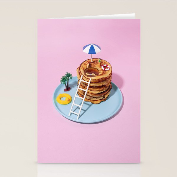 Pancakes pool Stationery Card Gallery Image 2