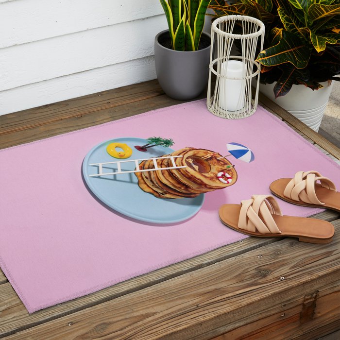 Pancakes pool Outdoor Rug Gallery Image 2