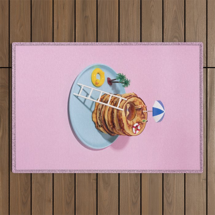 Pancakes pool Outdoor Rug Gallery Image 1