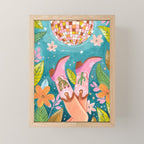 Cowboy boots and disco ball Mini Art Print Gallery Image 1