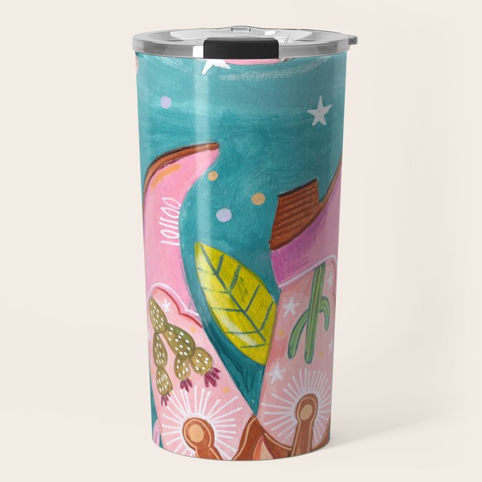 Cowboy boots and disco ball Travel Mug Gallery Image 1