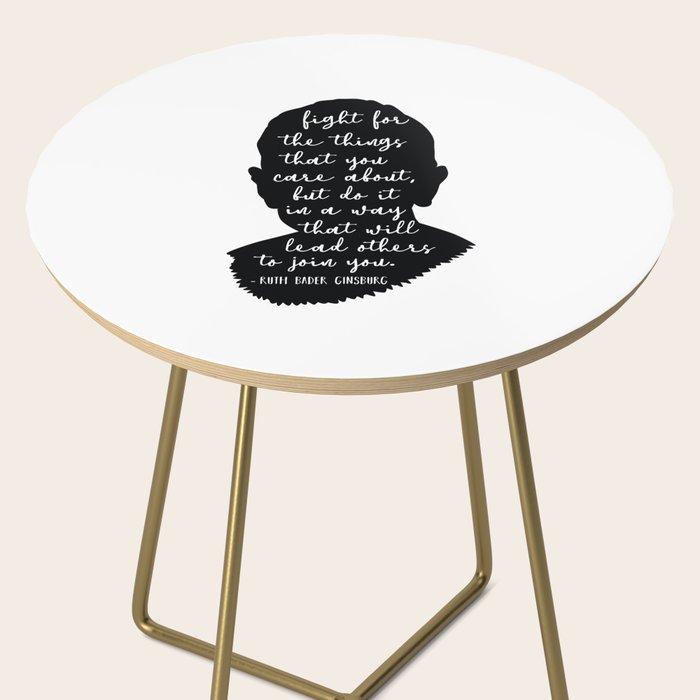 Ruth Bader Ginsburg Quote Side Table Gallery Image 2