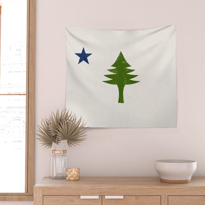 Original Maine Flag Wall Tapestry Gallery Image 2