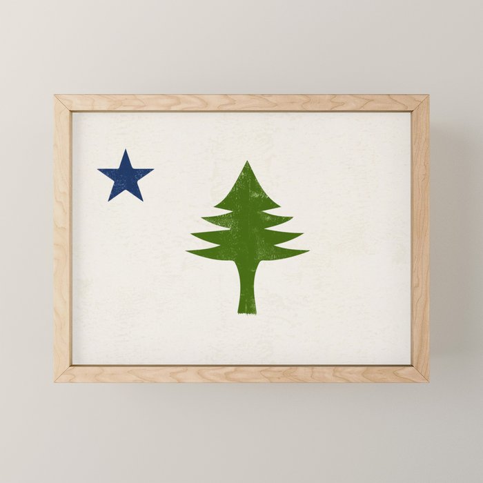 Original Maine Flag Mini Art Print Gallery Image 1