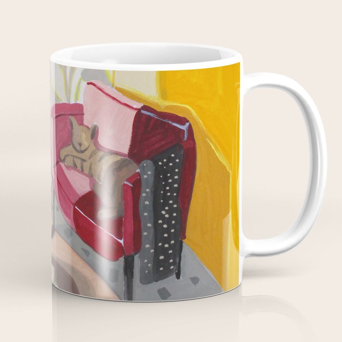 Cat in the Living Room Coffee Mug Gallery Image 1