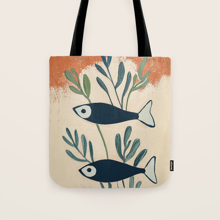 Two Swimming Fish Tote Bag Gallery Image 1