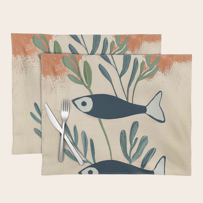 Two Swimming Fish Placemat Gallery Image 1