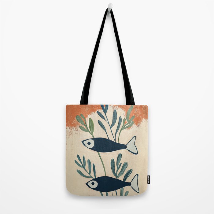 Two Swimming Fish Tote Bag Gallery Image 2