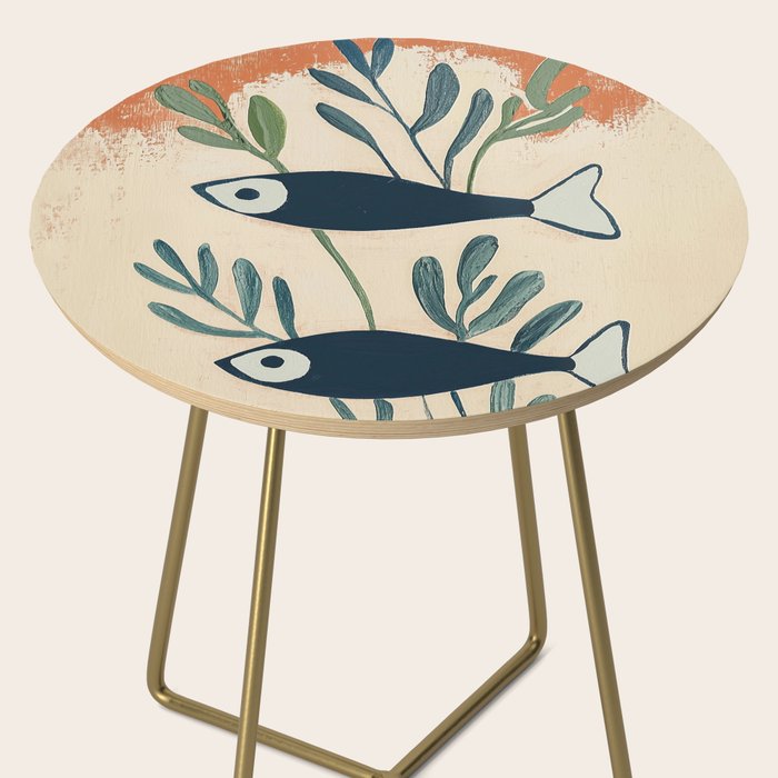 Two Swimming Fish Side Table Gallery Image 2