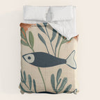 Two Swimming Fish Comforter Gallery Image 6
