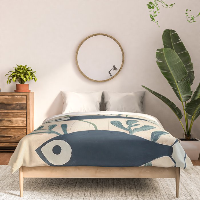 Two Swimming Fish Comforter Gallery Image 3