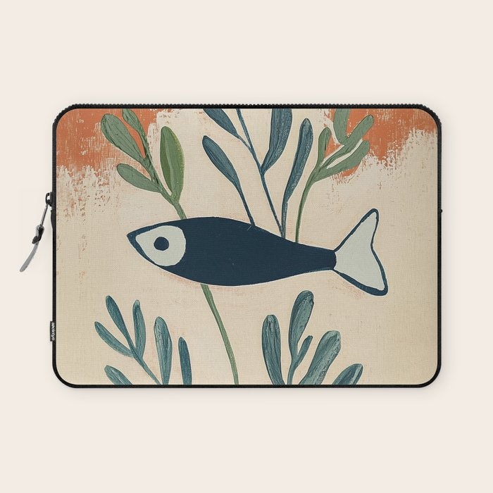 Two Swimming Fish Laptop Sleeve Gallery Image 1