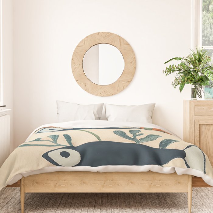 Two Swimming Fish Duvet Cover Gallery Image 3