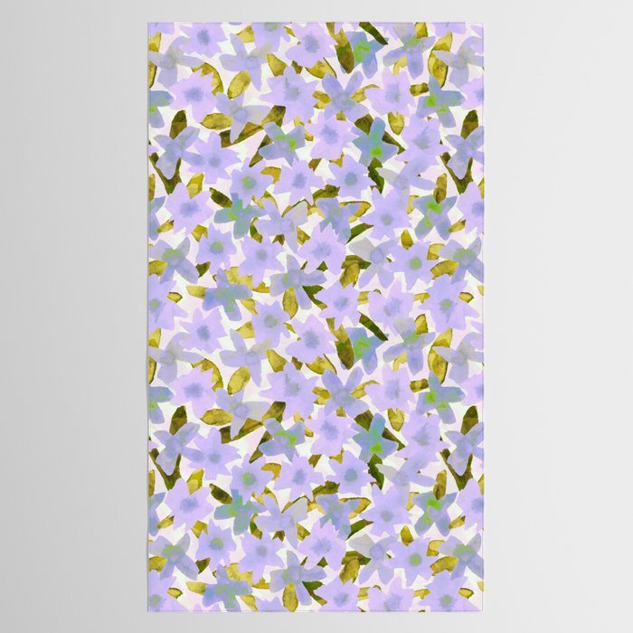 Lilac Watercolor Garden Tablecloth Gallery Image 2