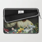 African American Masterpiece 'Young Woman with Peonies' by Frederic Bazille Laptop Sleeve Gallery Image 2