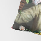 African American Masterpiece 'Young Woman with Peonies' by Frederic Bazille Pillow Sham Gallery Image 4