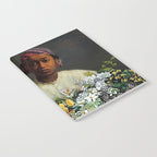African American Masterpiece 'Young Woman with Peonies' by Frederic Bazille Notebook Gallery Image 2