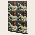African American Masterpiece 'Young Woman with Peonies' by Frederic Bazille Wallpaper Gallery Image 2