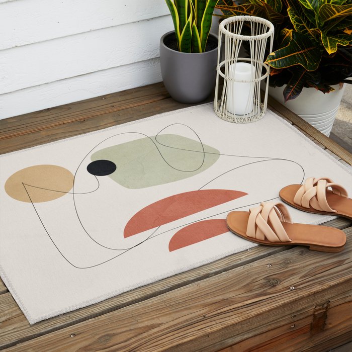 Minimal Shapes No.50 Outdoor Rug Gallery Image 2