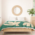 Bottle Green Collage: Paper Cutouts Matisse Edition Duvet Cover Gallery Image 3
