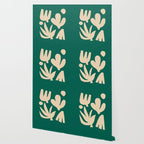 Bottle Green Collage: Paper Cutouts Matisse Edition Wallpaper Gallery Image 2