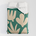 Bottle Green Collage: Paper Cutouts Matisse Edition Duvet Cover Gallery Image 6
