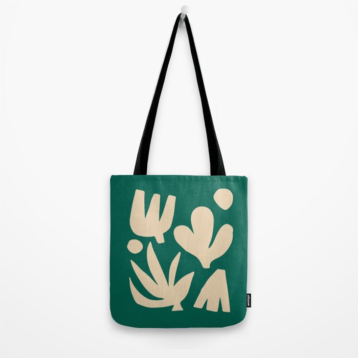 Bottle Green Collage: Paper Cutouts Matisse Edition Tote Bag Gallery Image 2
