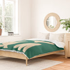 Bottle Green Collage: Paper Cutouts Matisse Edition Duvet Cover Gallery Image 2