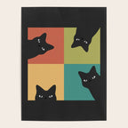 Black Cat Peeking 2x2 Poster Gallery Image 4