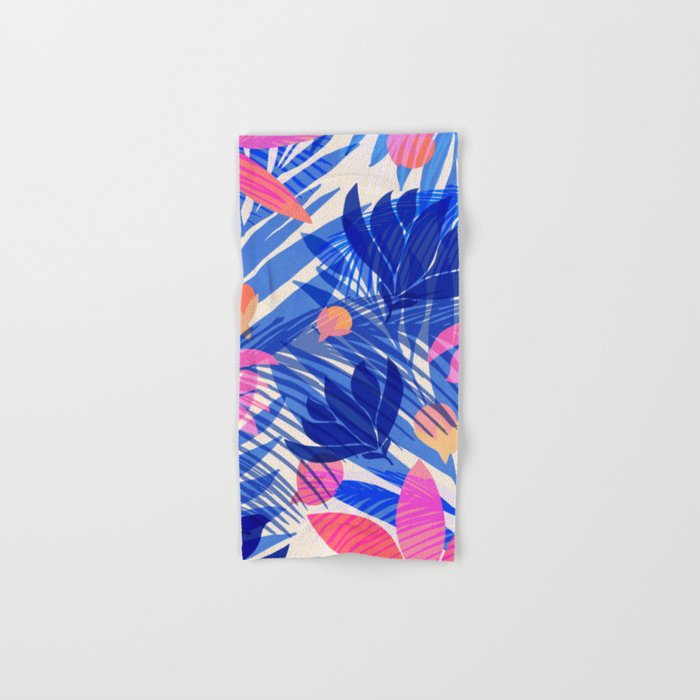 Breezy Tropics Blue Floral Design Towels Gallery Image 1