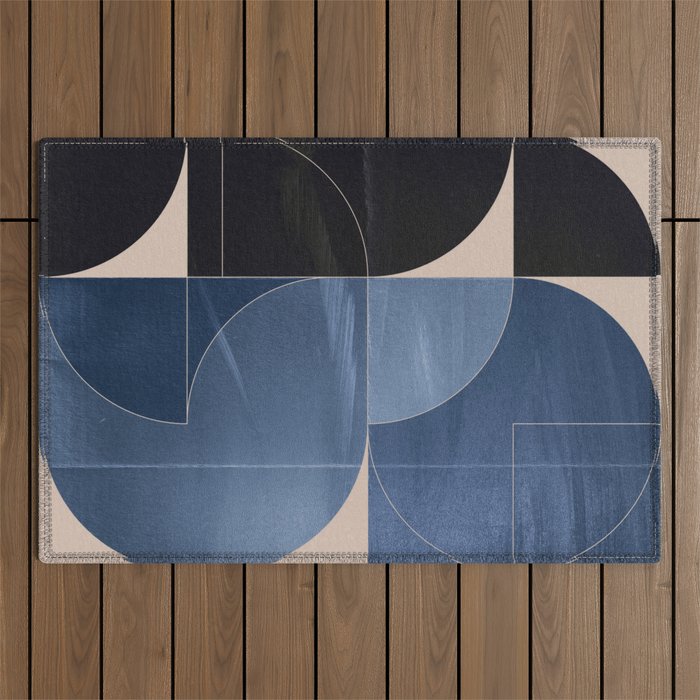 Minimal Geometric Shapes 218 Outdoor Rug Gallery Image 1