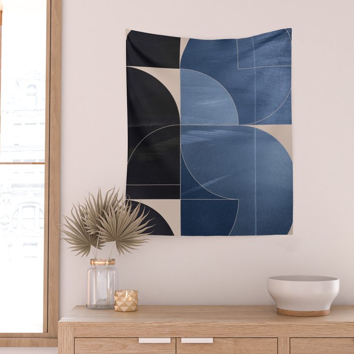 Minimal Geometric Shapes 218 Wall Tapestry Gallery Image 2