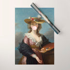 Bubble Gum Diva in a Straw Hat Wrapping Paper Gallery Image 1