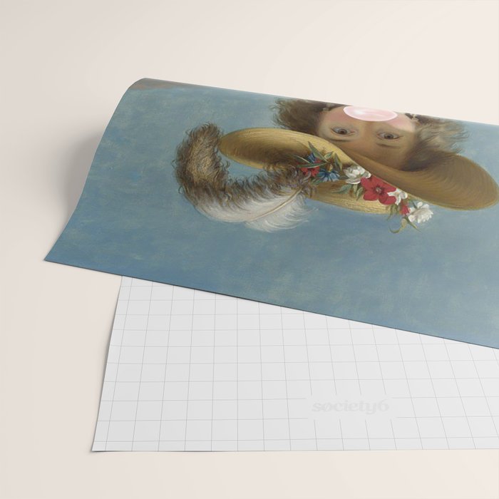 Bubble Gum Diva in a Straw Hat Wrapping Paper Gallery Image 2