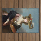 Bubble Gum Diva in a Straw Hat Outdoor Rug Gallery Image 1