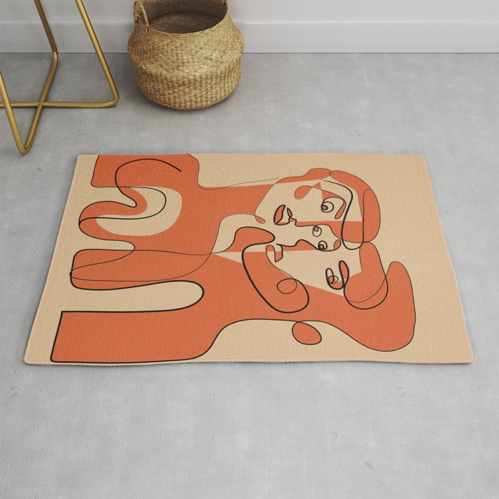 Abstract Faces 12 Rug Gallery Image 1