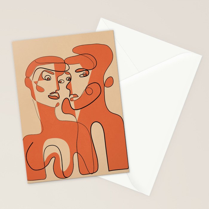 Abstract Faces 12 Stationery Card Gallery Image 2