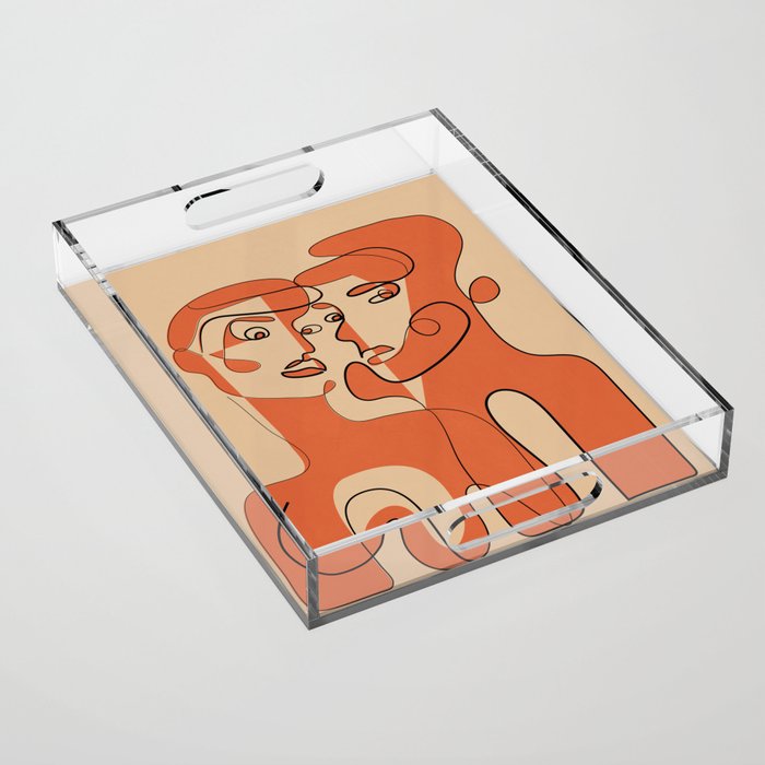 Abstract Faces 12 Acrylic Tray Gallery Image 1