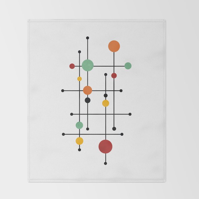 Mid Century Modern 1-4 Throw Blanket Gallery Image 2