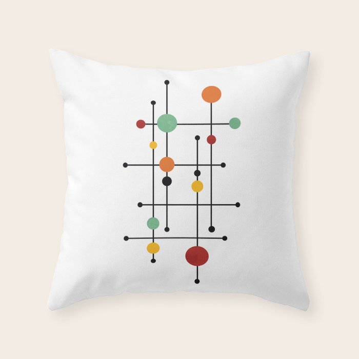 Mid Century Modern 1-4 Throw Pillow Gallery Image 6