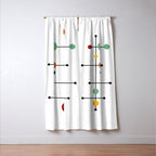 Mid Century Modern 1-4 Window Curtain Gallery Image 3