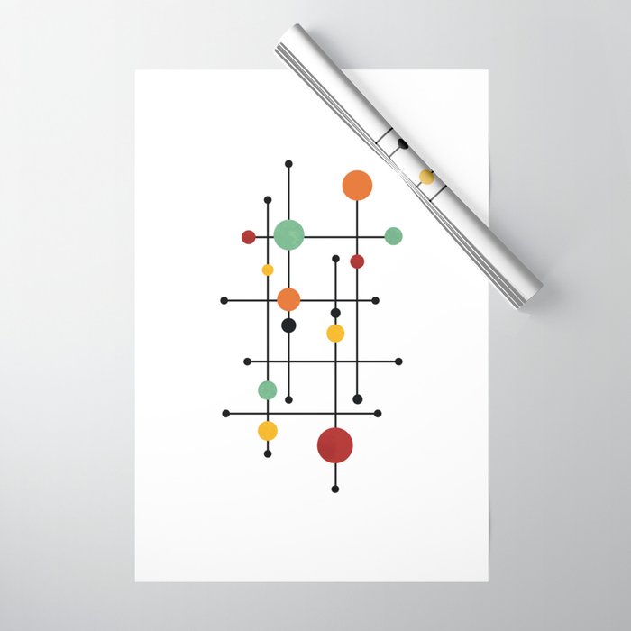 Mid Century Modern 1-4 Wrapping Paper Gallery Image 1