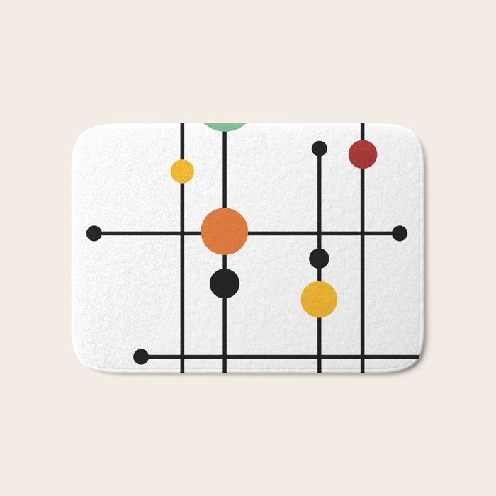 Mid Century Modern 1-4 Bath Mat Gallery Image 1