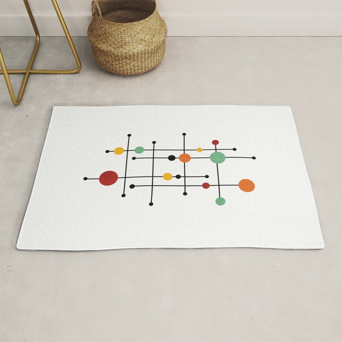 Mid Century Modern 1-4 Rug Gallery Image 1