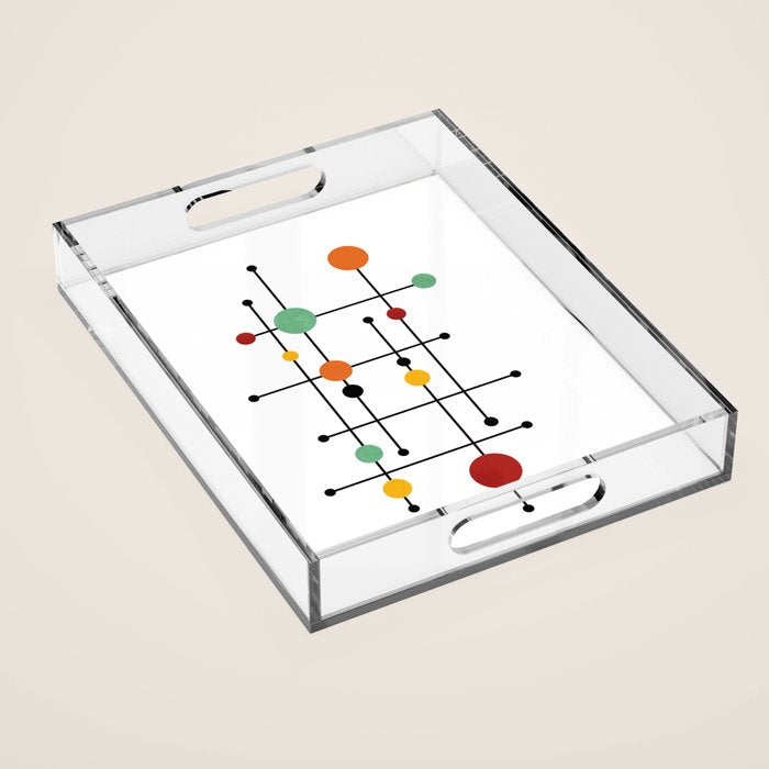 Mid Century Modern 1-4 Acrylic Tray Gallery Image 1