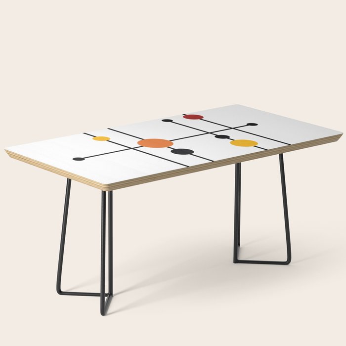 Mid Century Modern 1-4 Coffee Table Gallery Image 1