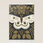 Folk Art Moth - Black Stationery Card Gallery Image 2