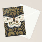 Folk Art Moth - Black Stationery Card Gallery Image 2