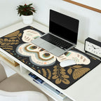 Folk Art Moth - Black Desk Mat Gallery Image 2